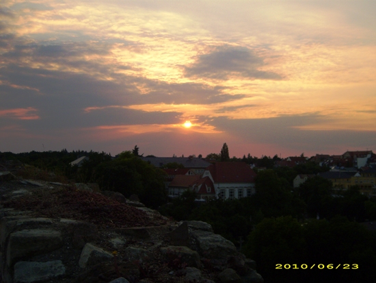Sonnenuntergang - Blick von der Burg Giebichenstein
