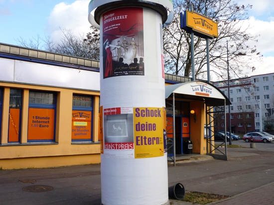 Die Hallorenstraße in Halle-Neustadt.