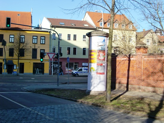 In der Schopenhauer Straße wurde auch ein Plakat entdeckt.