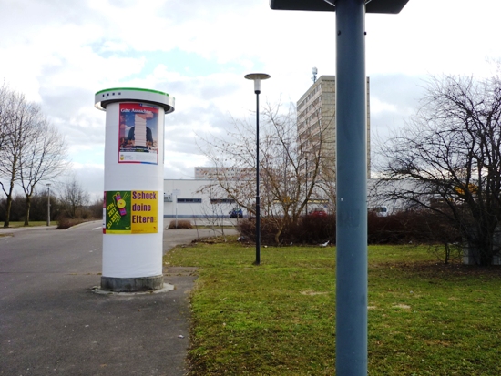 In der Zscherbener Straße in Halle-Neustadt.