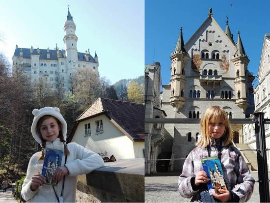 Während der Osterferien zu Besuch auf Schloss Neuschwanstein. Der Reiseführer Neuschwanstein aus der Bibliothek war mit dabei.